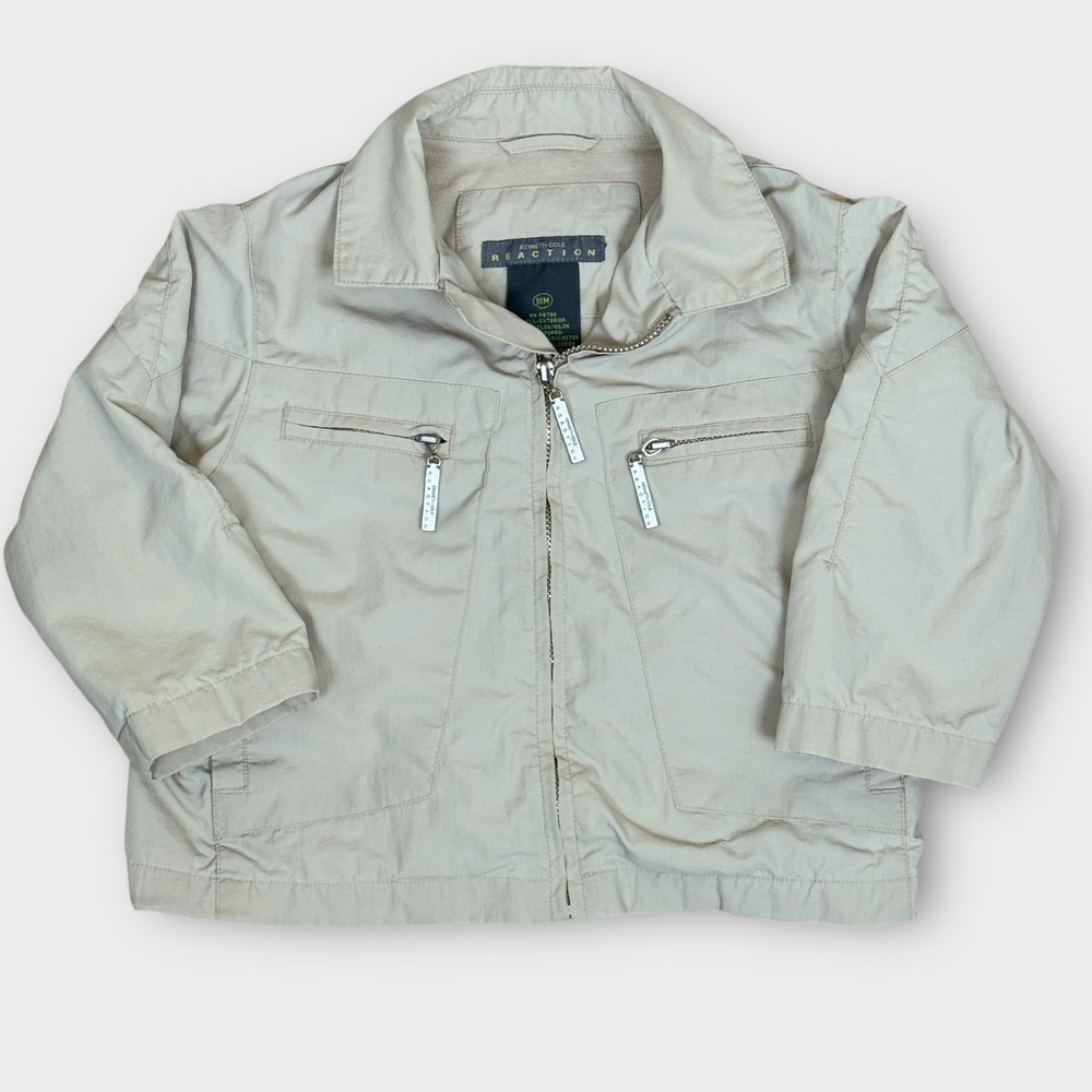 Kenneth Cole Reaction Jacket Toddler‎ Size 18M Beige Zip Up Lightweight Coat